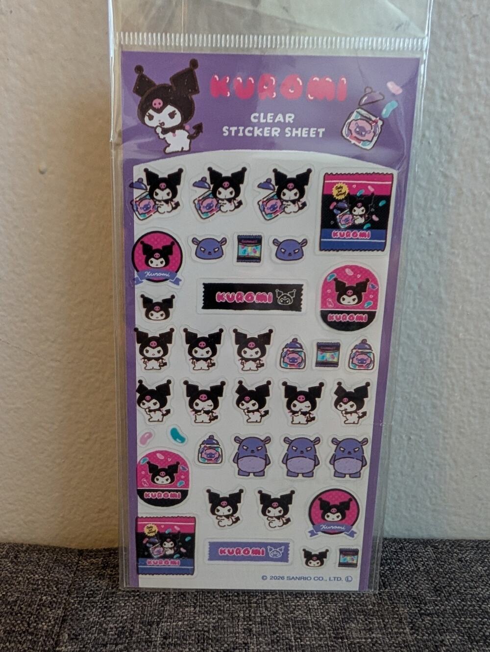 Kuromi Snack Party Series Sticker Sheet Sanrio Brand New US Seller